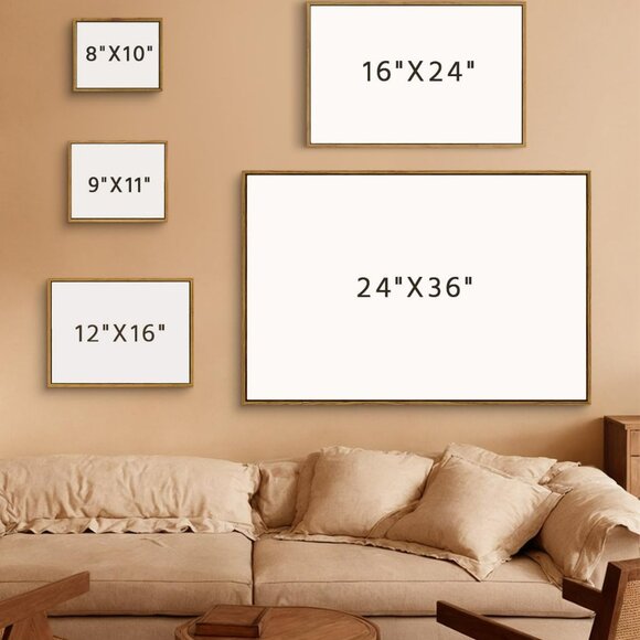 Framed Canvas Wall Art, Landscape Art, Meadow with Flowers, Modern Farmhouse Dec - Picture 6 of 7